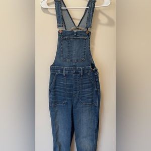 Madewell skinny leg denim overalls